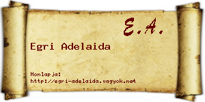 Egri Adelaida névjegykártya